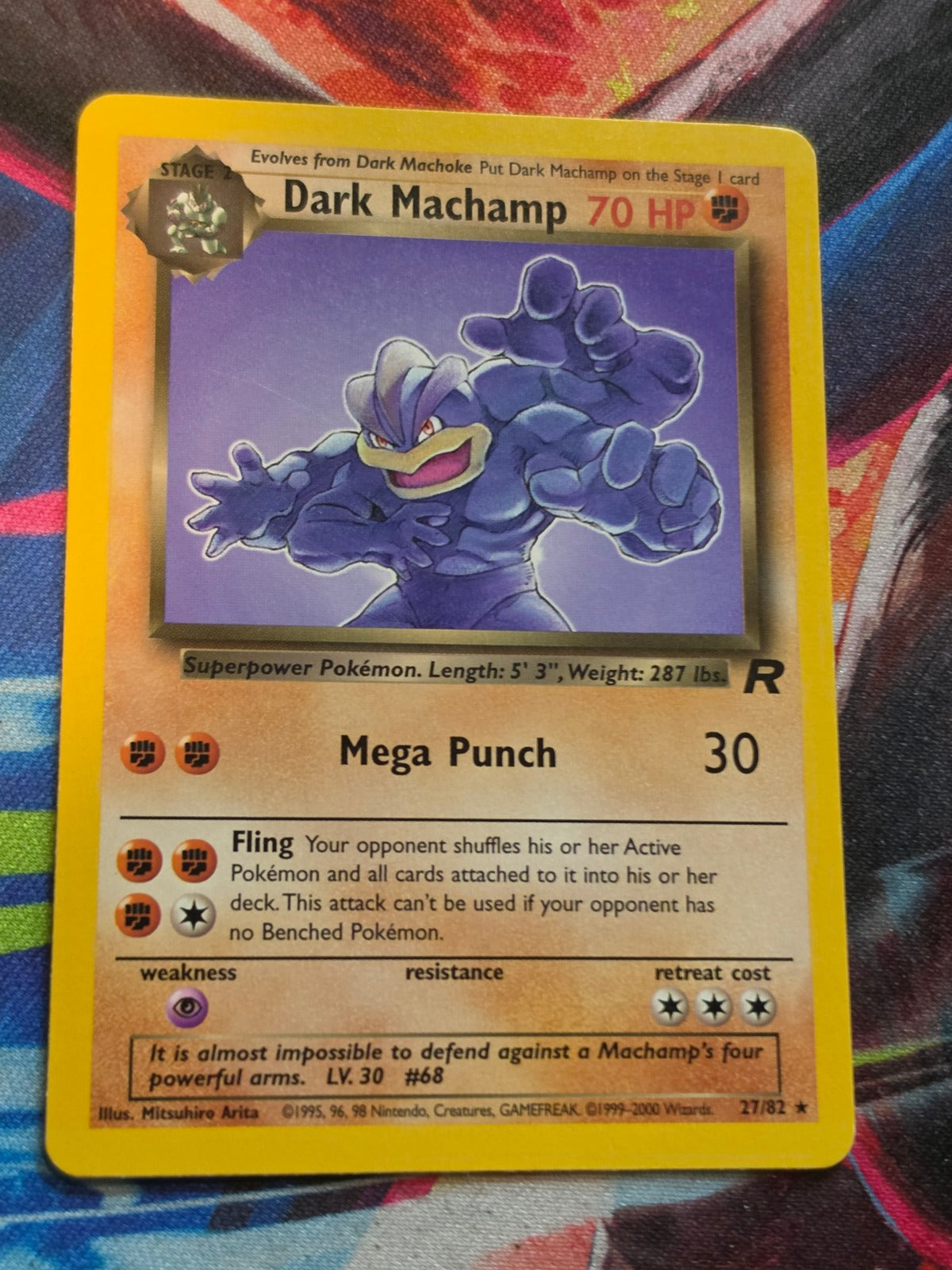 Dark Machamp (27) - 27/82 - Team Rocket - Rare - NM-/LP+ Pokemon