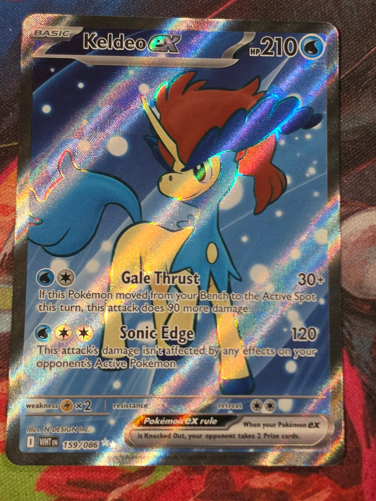 Keldeo ex Ultra Rare White Flare 159/086 NM Pokemon