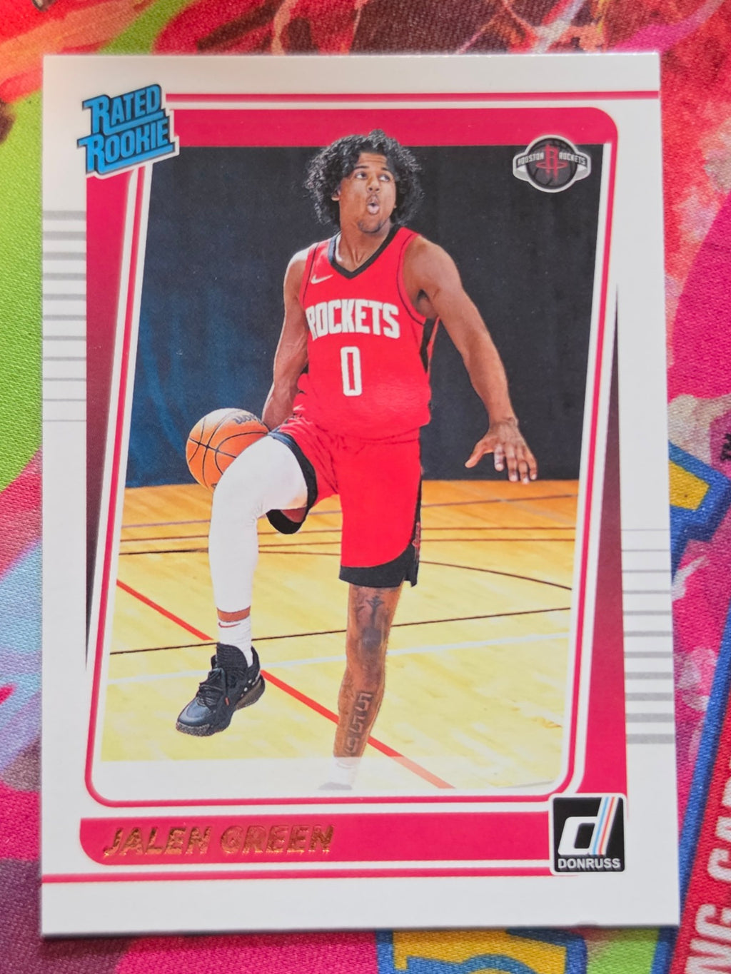 Jalen Green 2021-22 Panini Donruss Rated Rookie Yellow Flood #209 NM Basketball