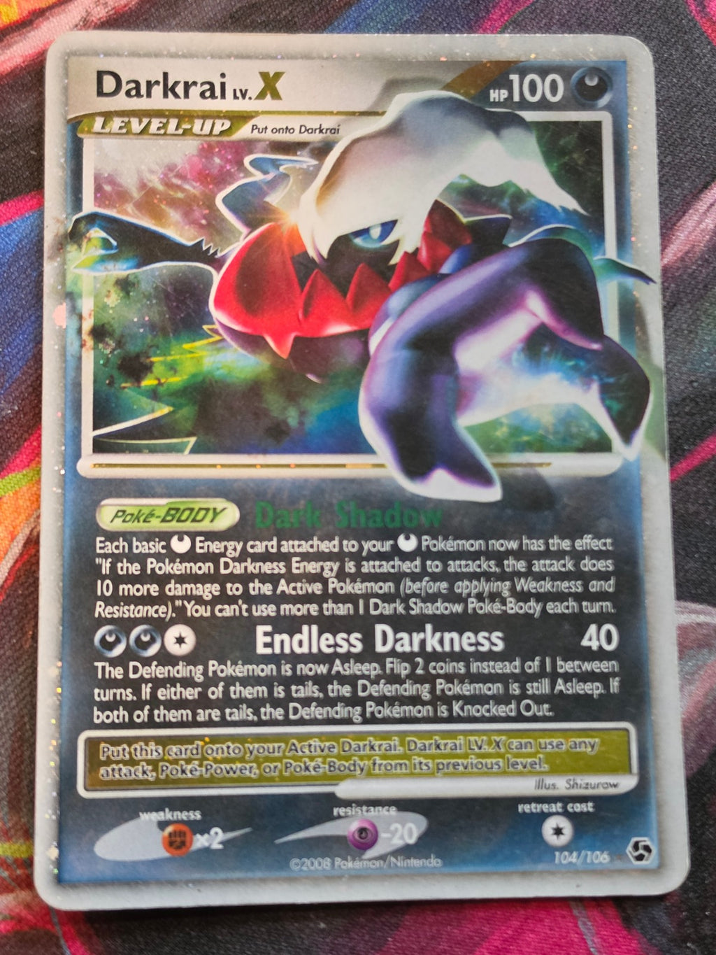 Darkrai LV.X Ultra Rare Great Encounters 104/106 MP Pokemon