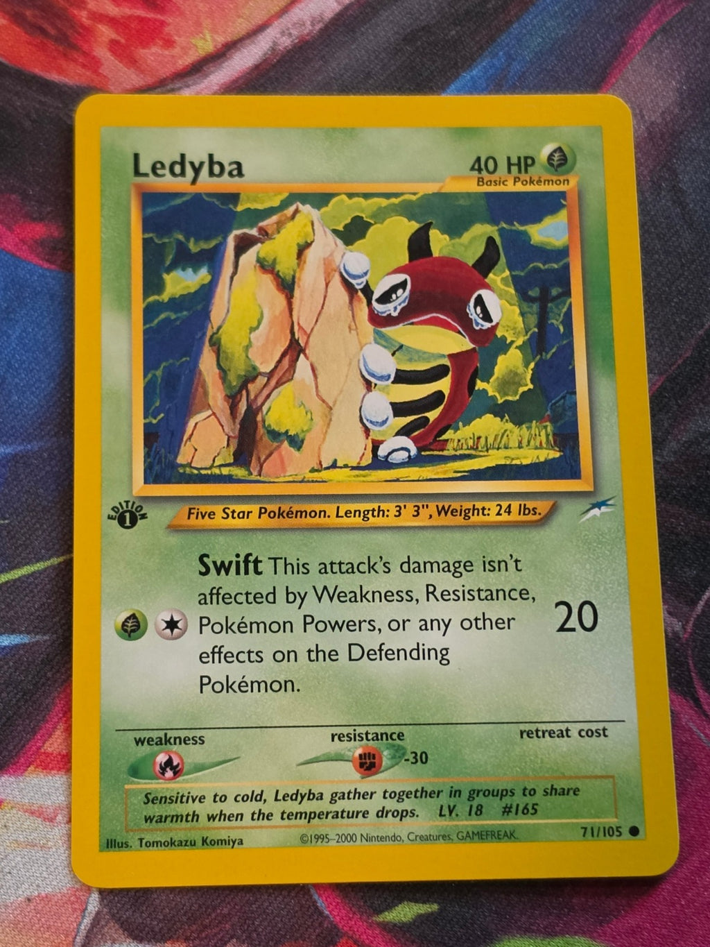 Ledyba - 071/105 - Neo Destiny - Common - 1st Edition - NM Pokemon