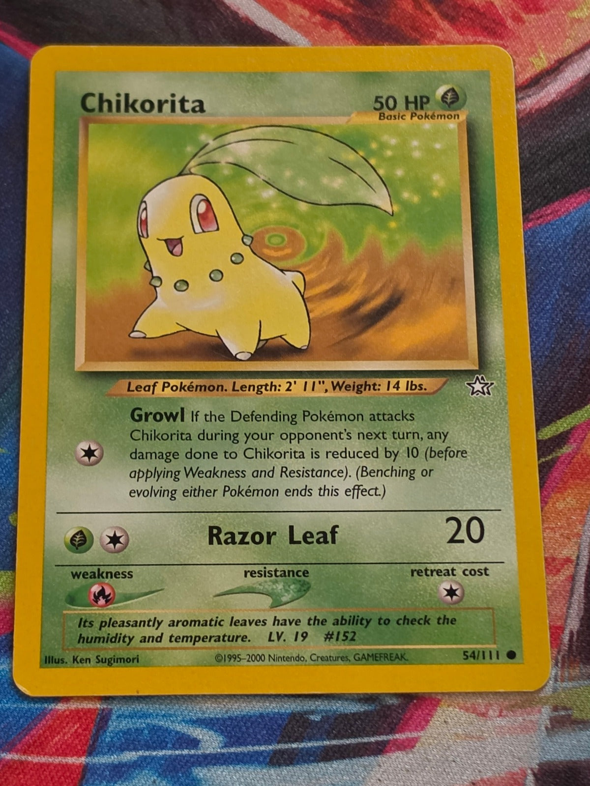 Chikorita (54) - 054/111 - Neo Genesis - Common - Unlimited - LP Pokemon