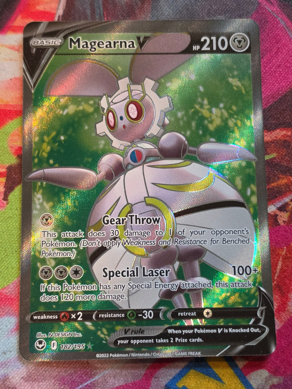 Magearna V (Full Art) Ultra Rare SWSH12: Silver Tempest 182/195 NM Pokemon