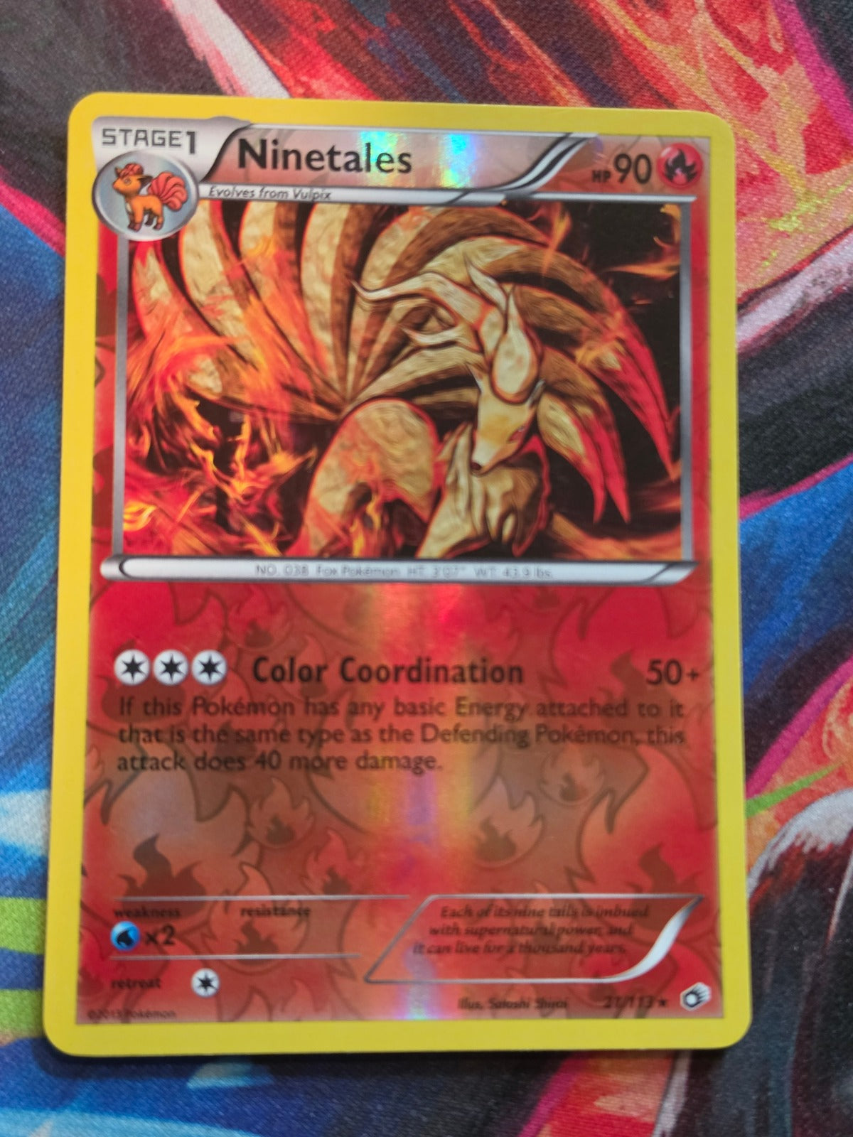 Ninetales - 21/113 - Legendary Treasures - Rare - LP+ Pokemon