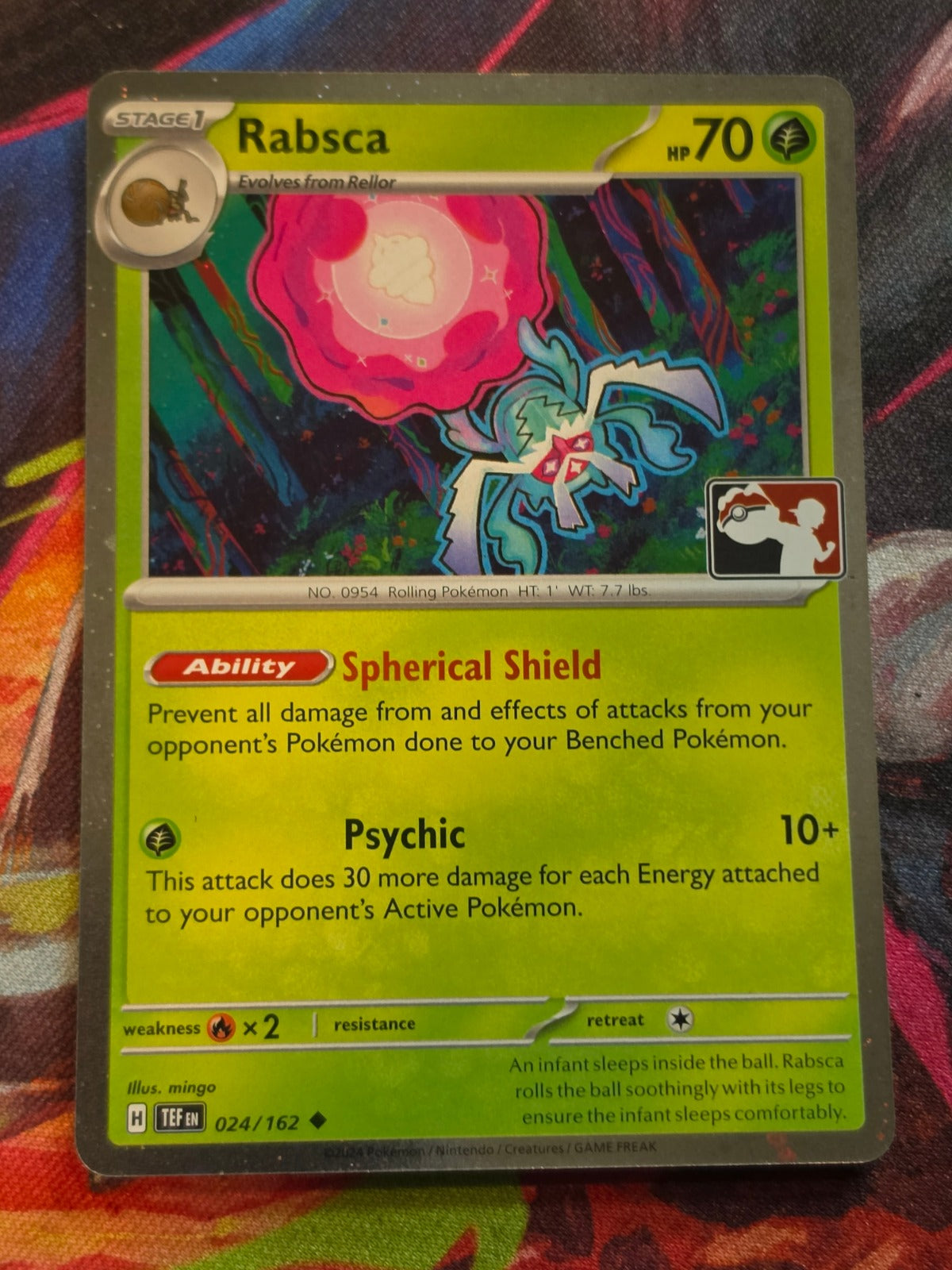 Rabsca (Cosmos Holo) Uncommon Prize Pack Series Cards 024/162 NM Pokemon