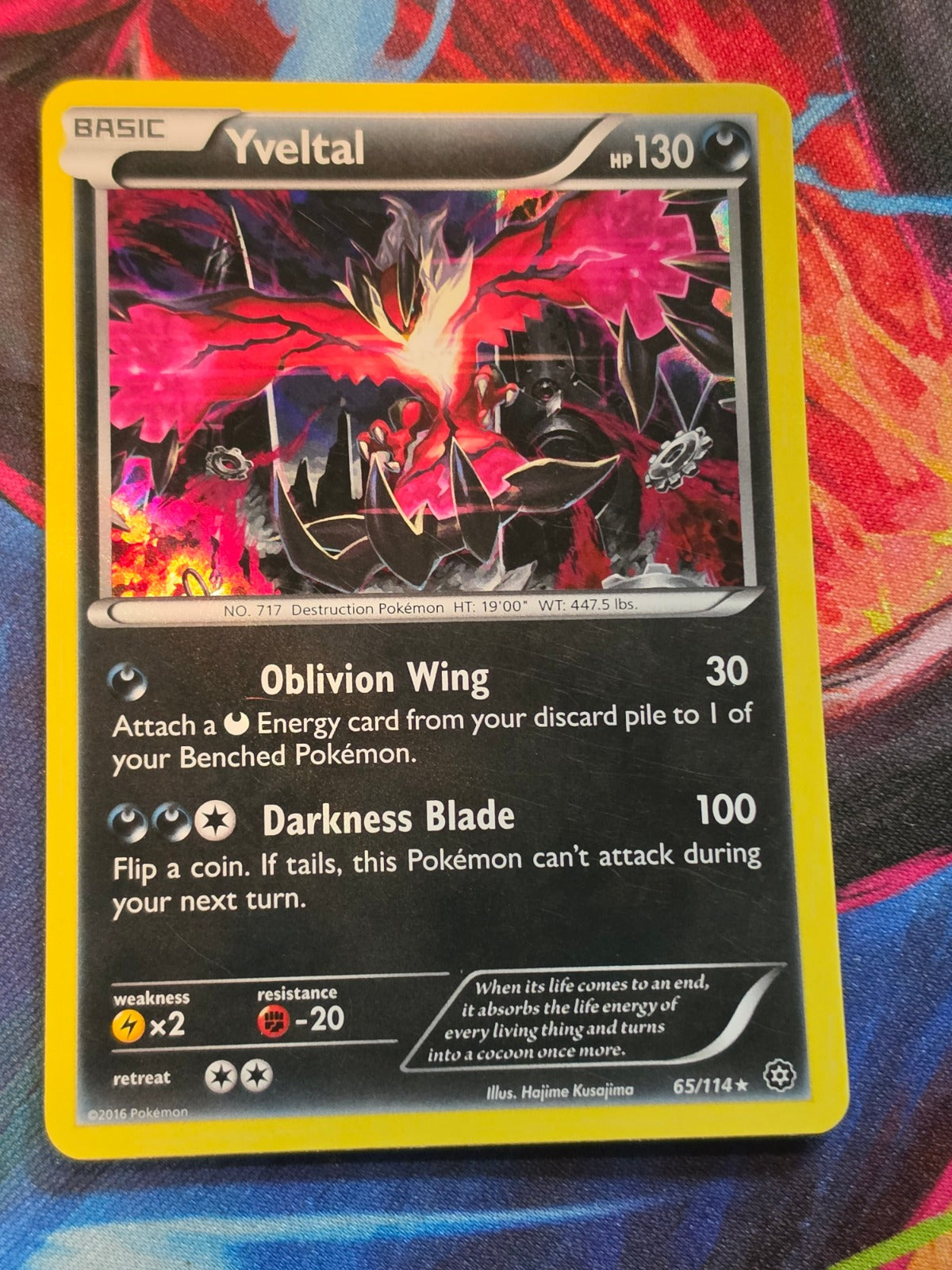 Yveltal - 65/114 - XY - Steam Siege - Holo Rare - LP+ Pokemon