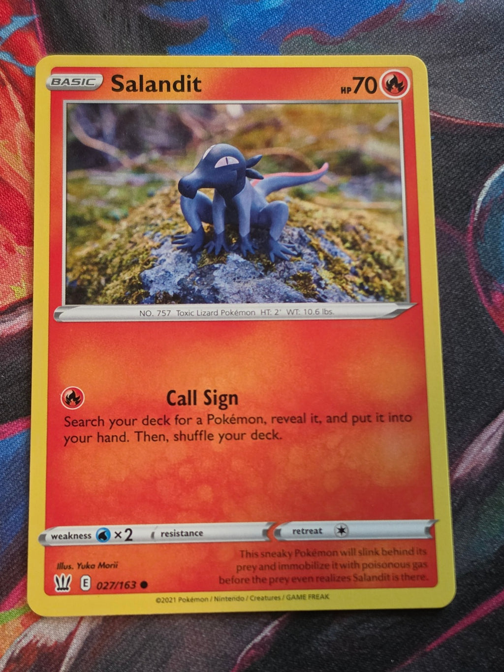 Salandit - 027/163 - SWSH05: Battle Styles - Common - NM - Pokemon