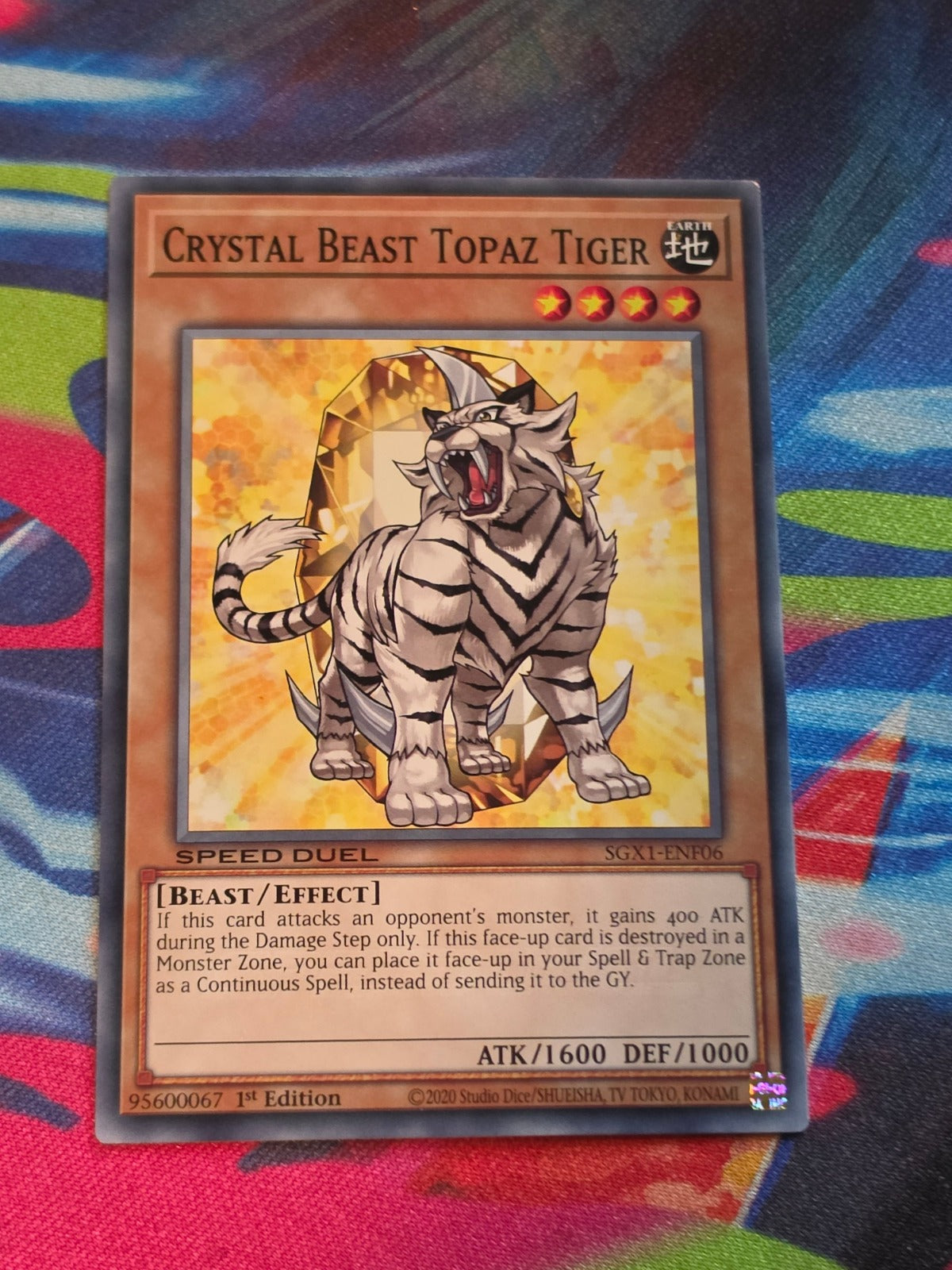 Crystal Beast Topaz Tiger Common Speed Duel GX: Duel Academy Box SGX1-ENF06 1st Edition 1st Edition LP Yu-Gi-Oh!
