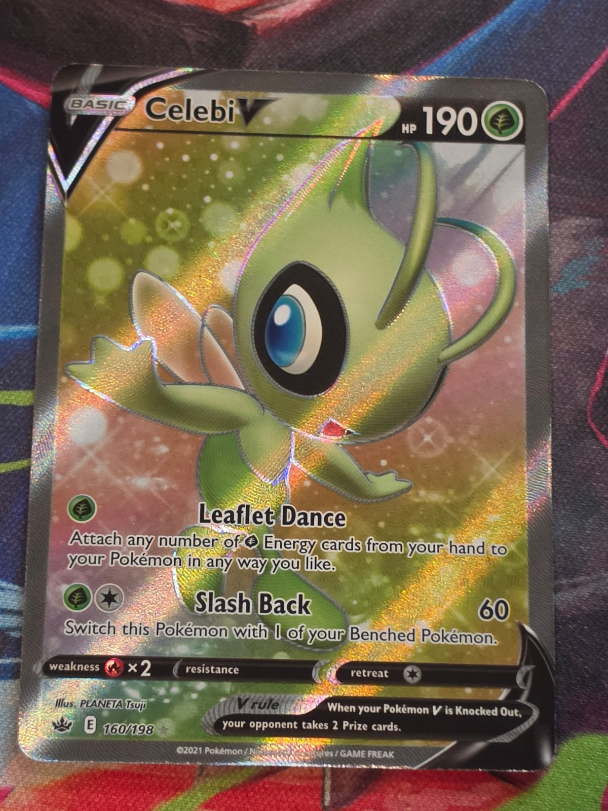 Celebi V (Full Art) Ultra Rare SWSH06: Chilling Reign 160/198 NM Pokemon