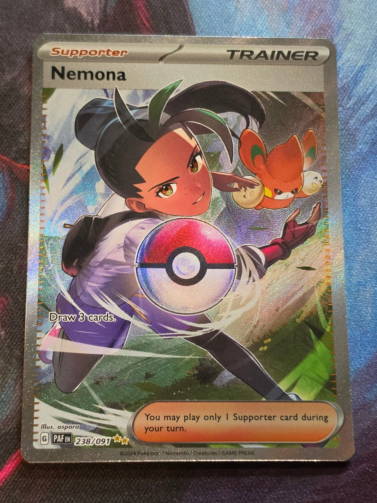 Nemona Special Illustration Rare Paldean Fates 238/091 NM Pokemon