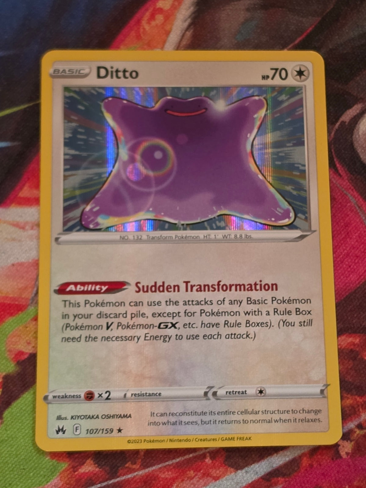 Ditto Holo Rare Crown Zenith 107/159 NM Pokemon