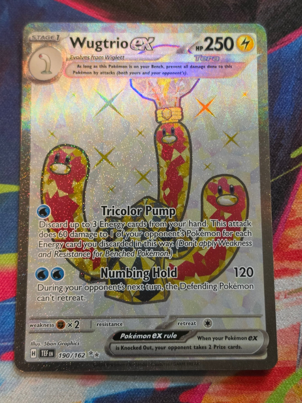 Wugtrio ex Ultra Rare SV05: Temporal Forces 190/162 NM Pokemon
