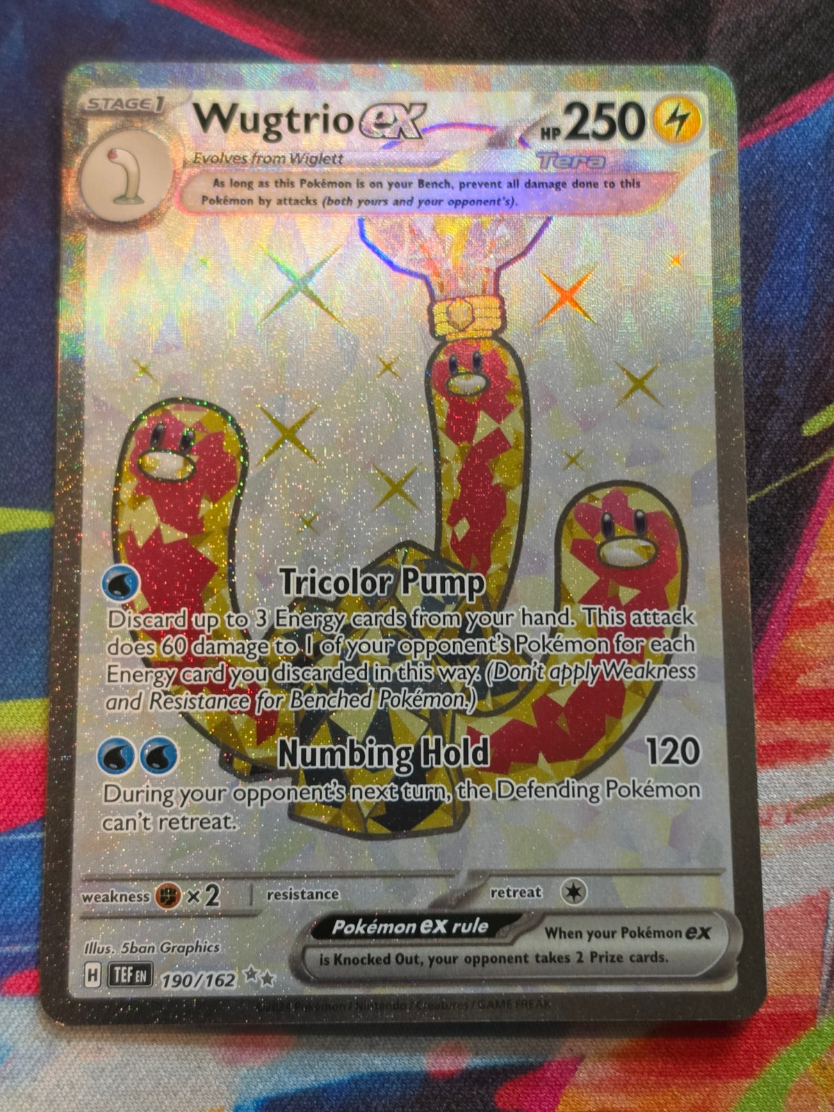 Wugtrio ex Ultra Rare SV05: Temporal Forces 190/162 NM Pokemon