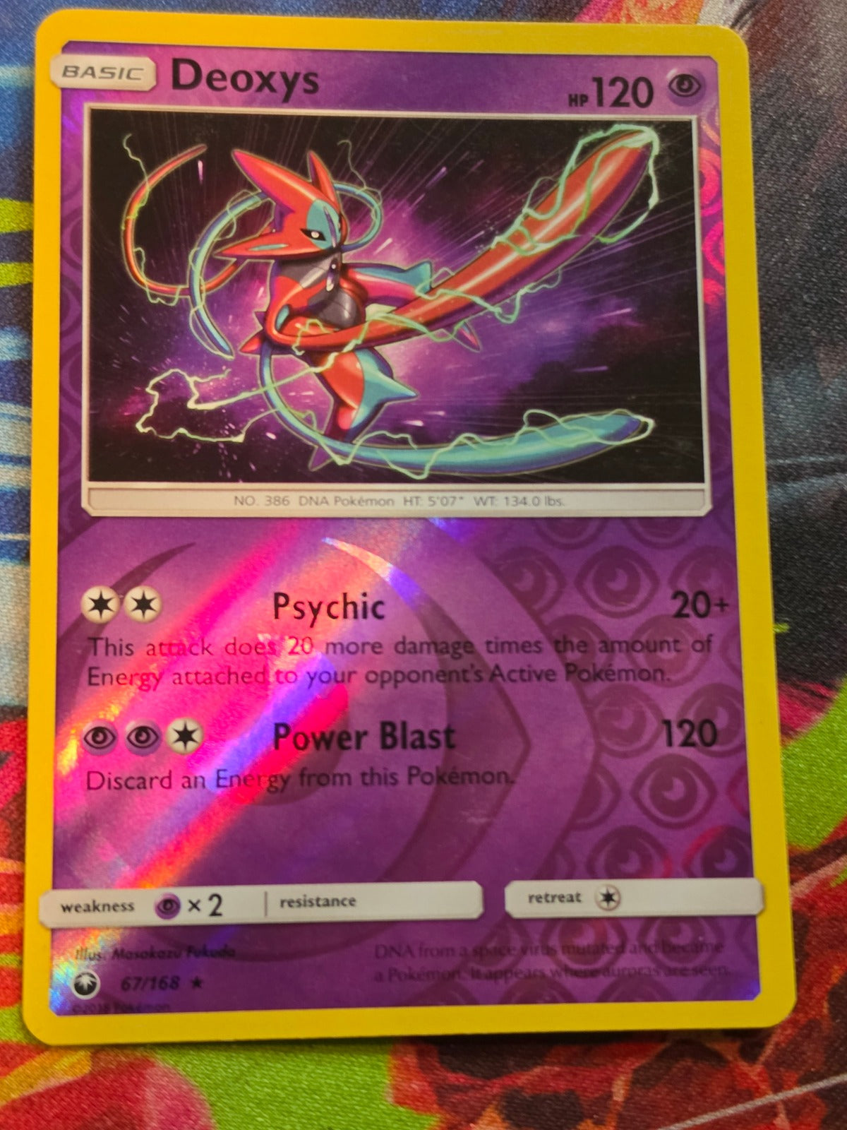 Deoxys (67) - 67/168 - SM - Celestial Storm - Holo Rare - Reverse Holo - LP Pokemon