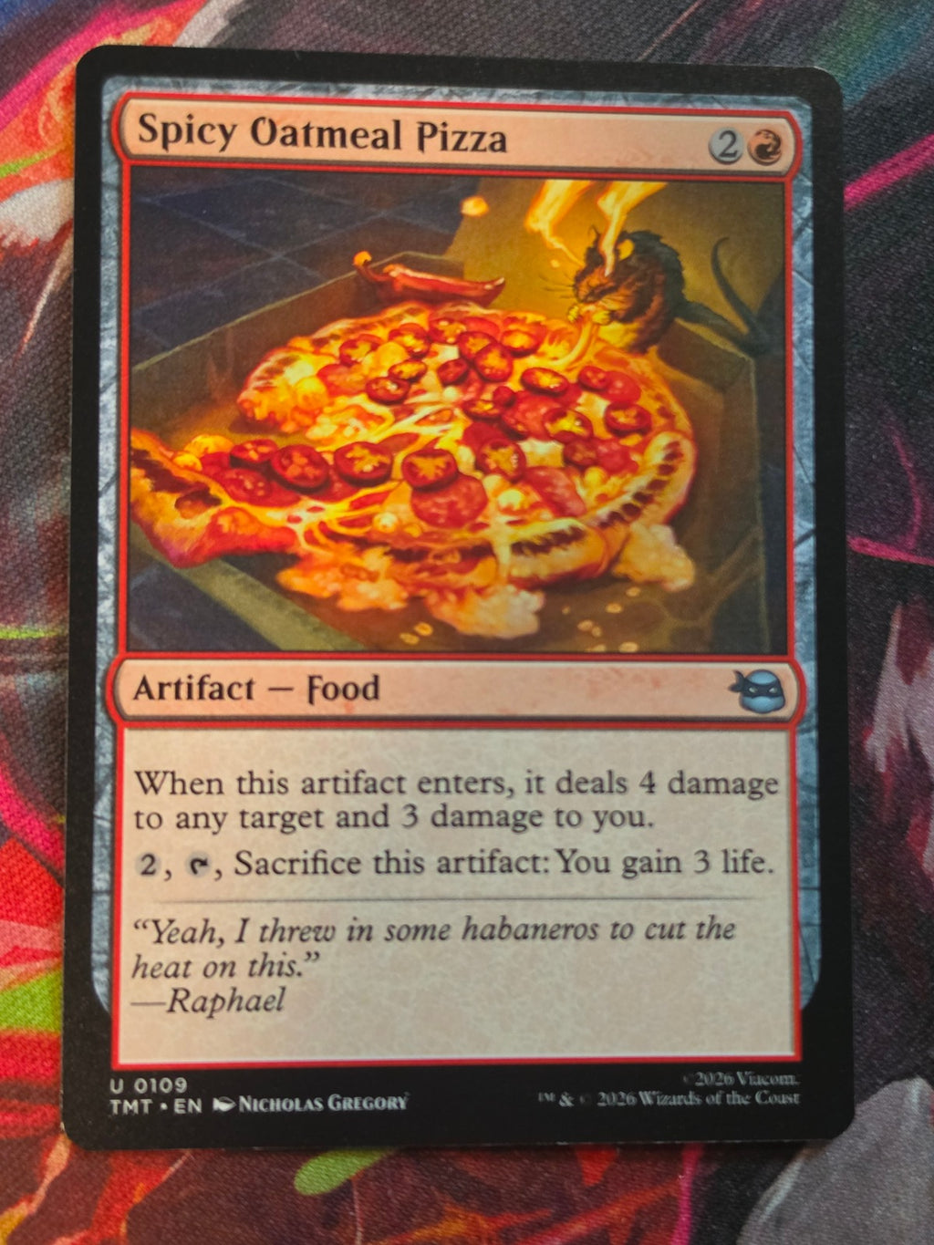 Spicy Oatmeal Pizza - 109 - Teenage Mutant Ninja Turtles - U - NM MTG