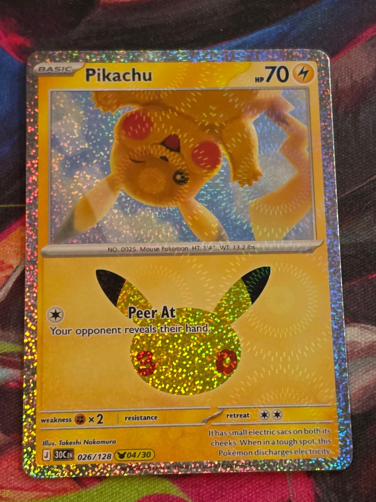 Pikachu - 026/128 - ME: 30th Celebration - Pikachu Rare - NM - Pokemon