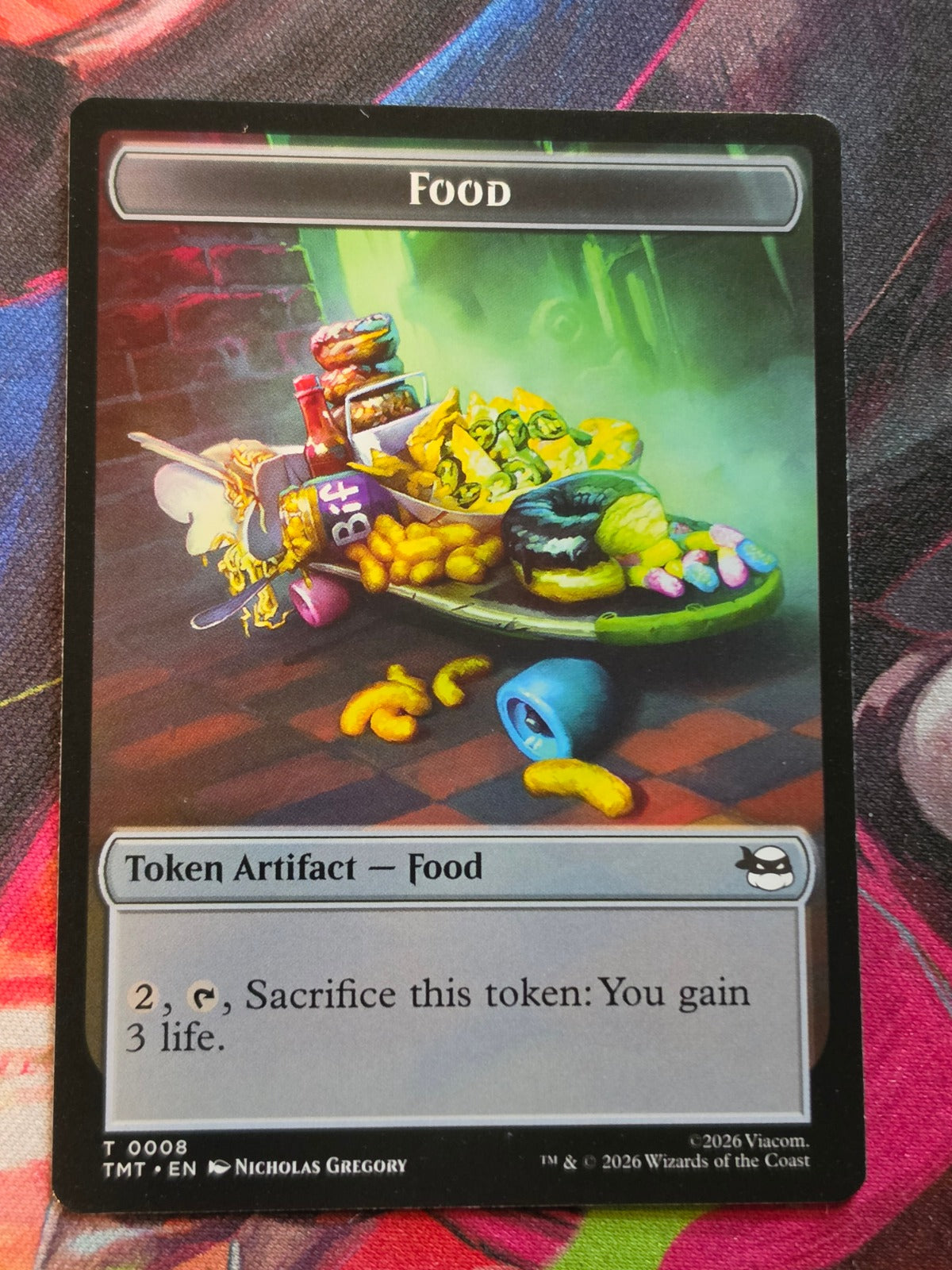 Robot // Food Double-Sided Token - 10 // 8 - Teenage Mutant Ninja Turtles Tokens - T - NM MTG