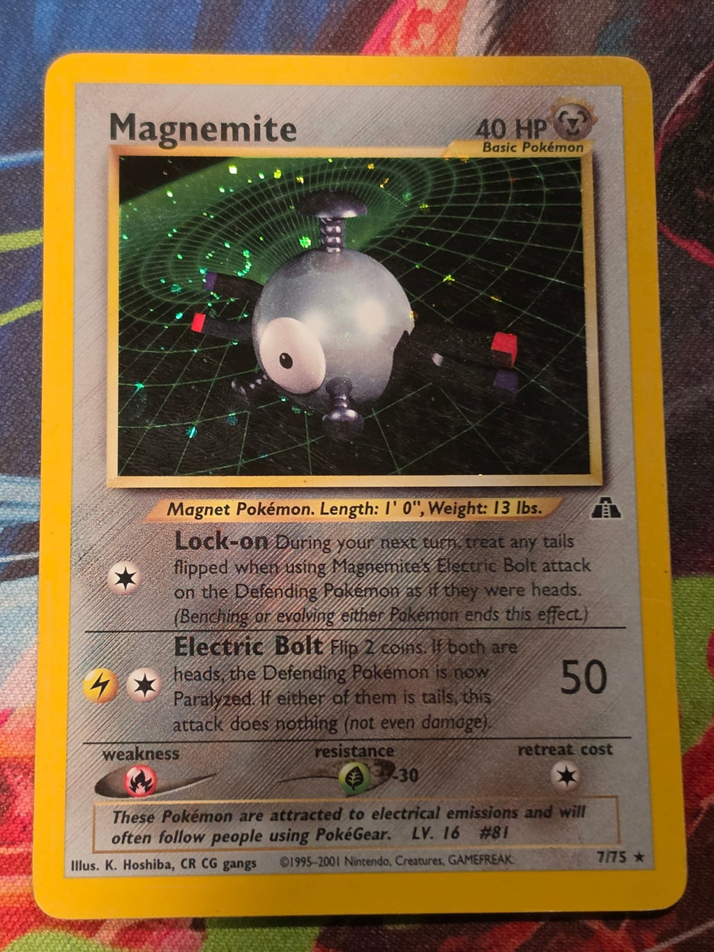 Magnemite (7) Holo Rare Unlimited Neo Discovery 07/75 LP Pokemon