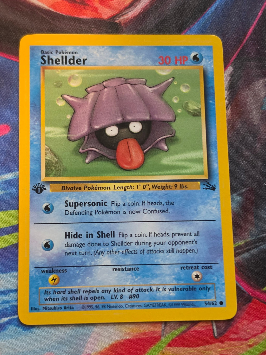 Shellder 1st Edition Common Fossil 54/62 NM Pokemon
