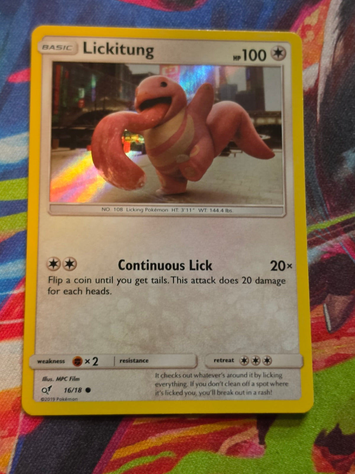 Lickitung Holo Common Detective Pikachu 16/18 NM Pokemon