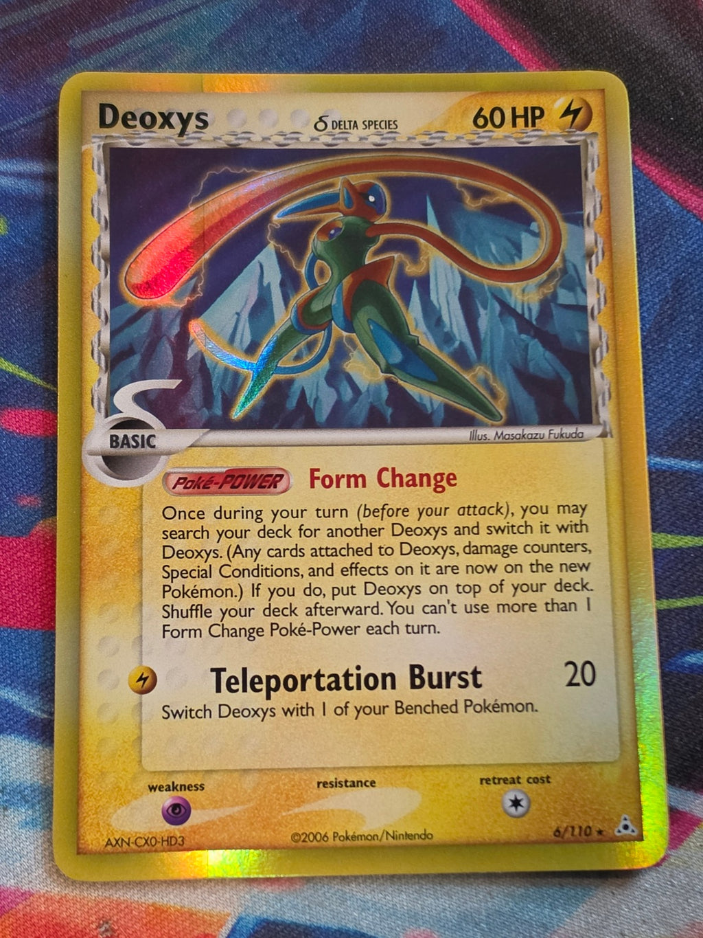 Deoxys (Delta Species - Speed Forme) Holo Rare EX Holon Phantoms 6/110 NM Pokemon