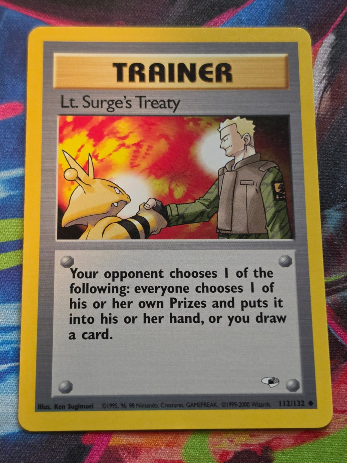 Lt. Surge's Treaty - 112/132 - Gym Heroes - Uncommon - Unlimited - NM-/LP+ Pokemon