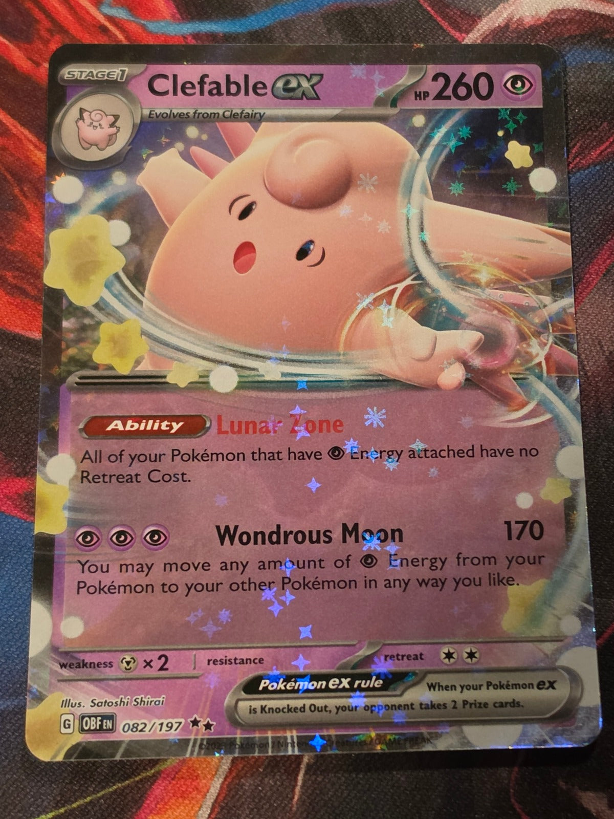 Clefable ex - 082/197 - SV03: Obsidian Flames - Double Rare - NM Pokemon