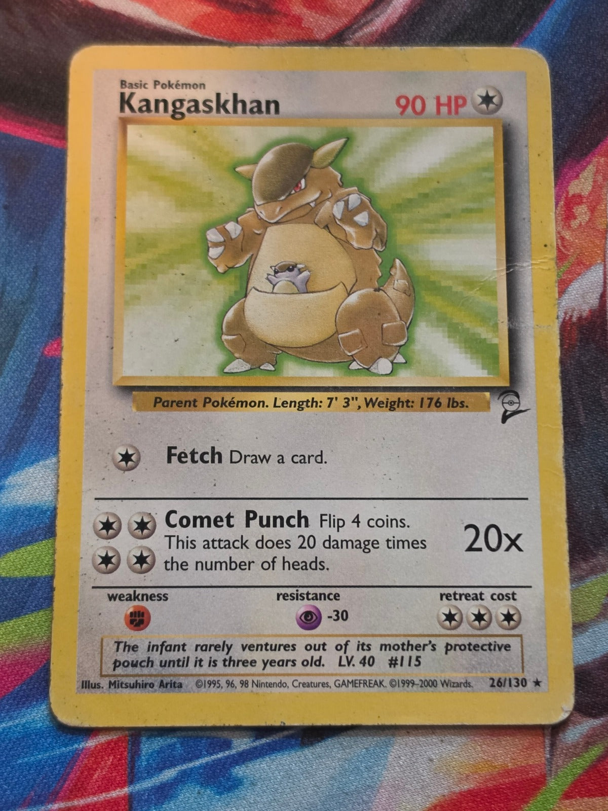 Kangaskhan Rare Base Set 2 026/130 HP Pokemon