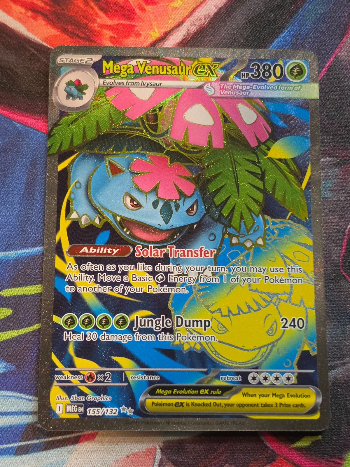 Mega Venusaur ex Ultra Rare ME01: Mega Evolution 155/132 NM Pokemon