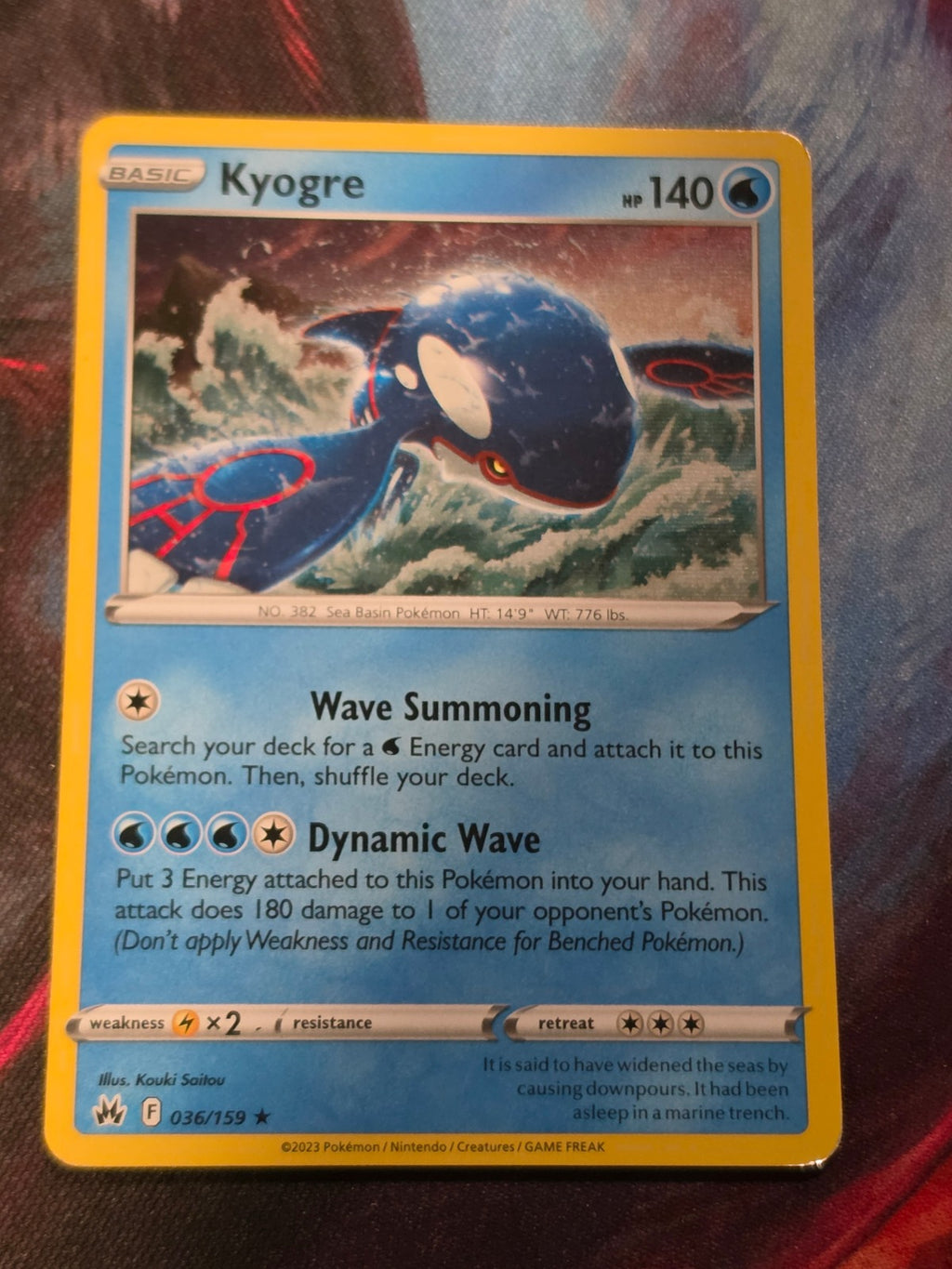 Kyogre (Pixel Holo) Holo Rare Miscellaneous Cards & Products 036/159 NM Pokemon