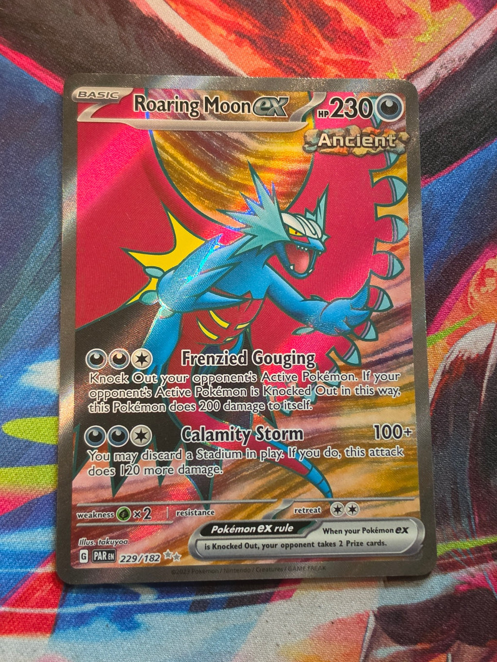Roaring Moon ex Ultra Rare SV04: Paradox Rift 229/182 NM Pokemon