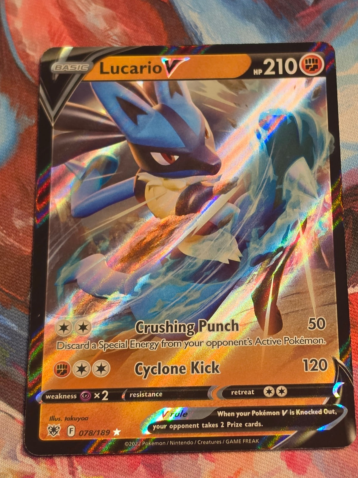 Lucario V Ultra Rare SWSH10: Astral Radiance 078/189 NM Pokemon
