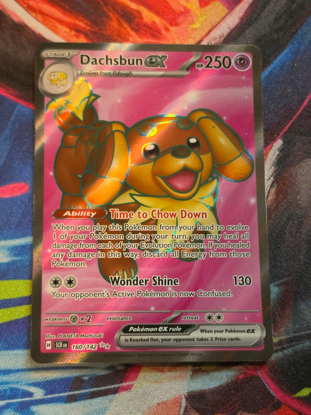 Dachsbun ex Ultra Rare Stellar Crown 160/142 NM Pokemon