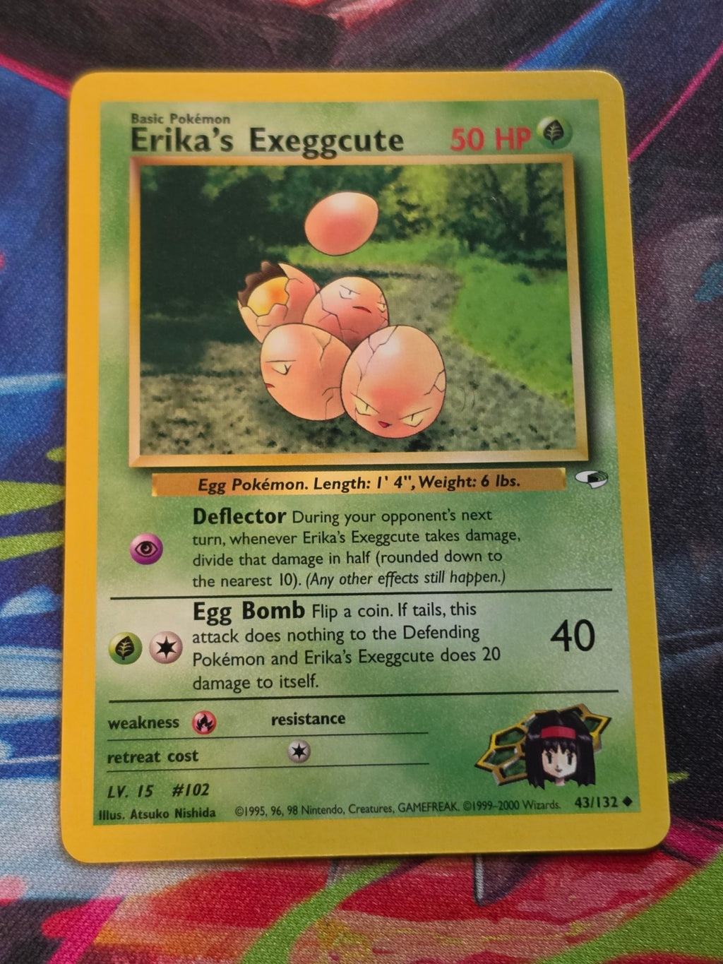 Erika's Exeggcute (43) - 043/132 - Gym Heroes - Uncommon - Unlimited - NM Pokemon