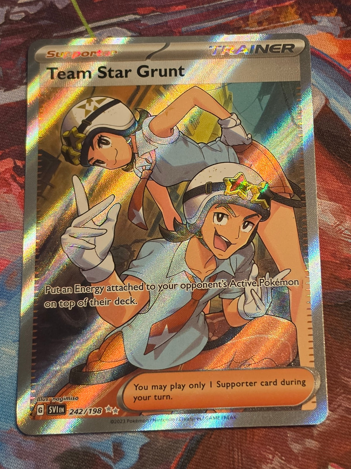 Team Star Grunt Ultra Rare SV01: Scarlet & Violet Base Set 242/198 NM Pokemon