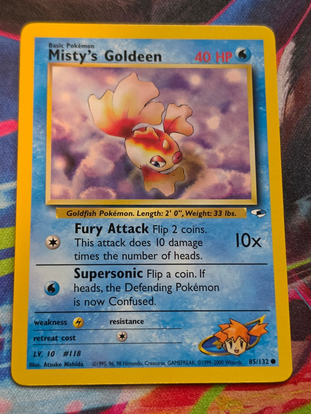 Misty's Goldeen (85) - 085/132 - Gym Heroes - Common - Unlimited - NM Pokemon