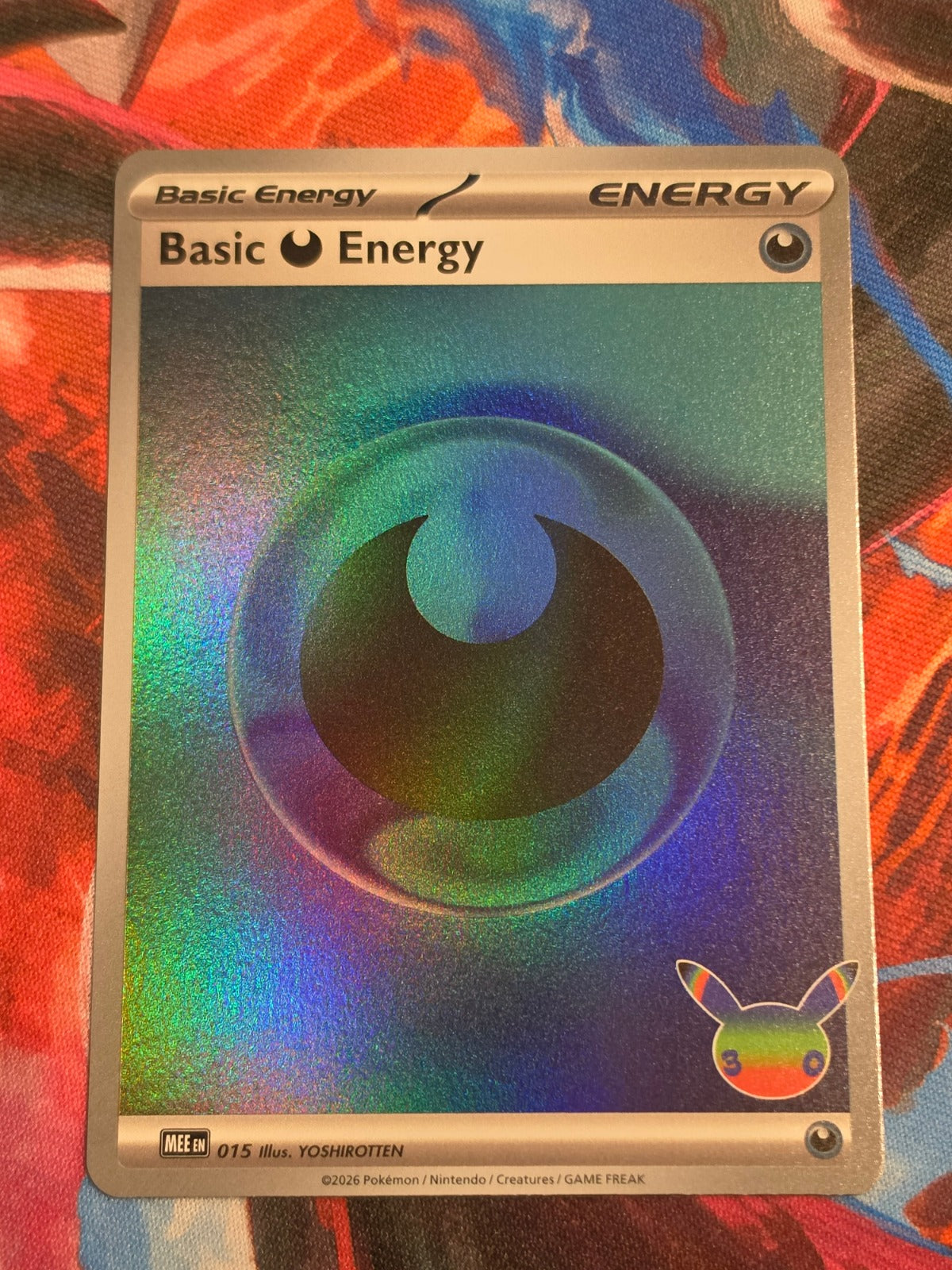 Basic Darkness Energy (30th Celebration) Futuristic Rare MEE: Mega Evolution Energies 015 NM Pokemon