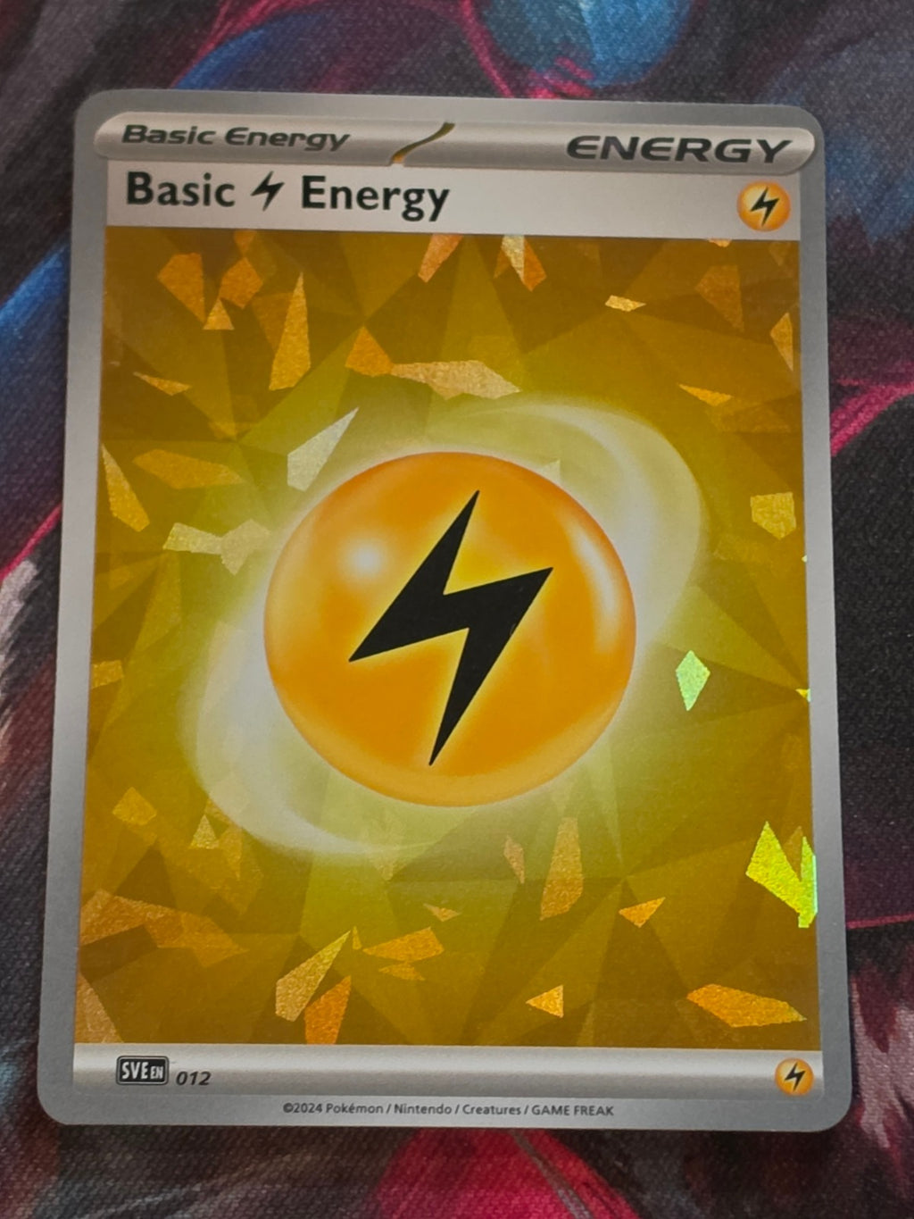 Basic Lightning Energy (Cracked Ice Holo) Common SVE: Scarlet & Violet Energies 012 NM Pokemon