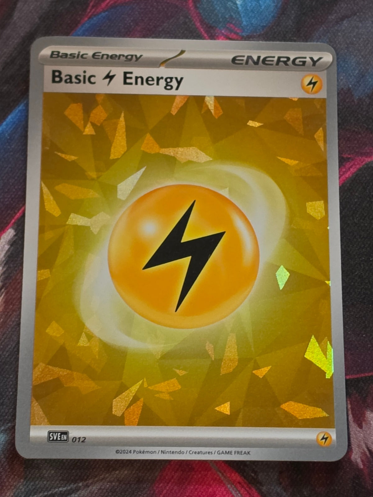 Basic Lightning Energy (Cracked Ice Holo) Common SVE: Scarlet & Violet Energies 012 NM Pokemon