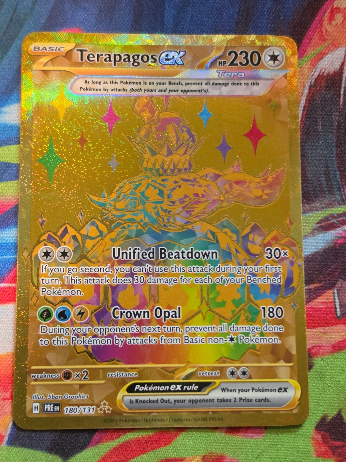 Terapagos ex Hyper Rare Prismatic Evolutions 180/131 NM Pokemon