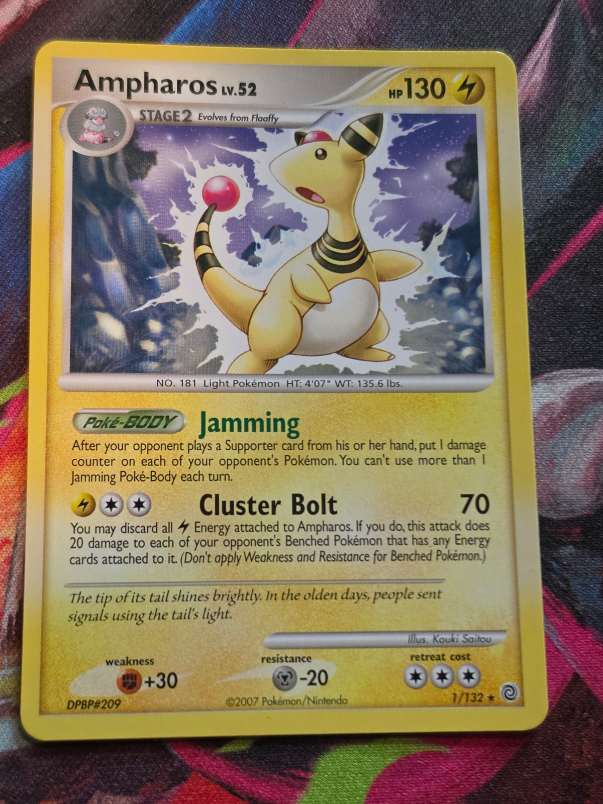 Ampharos (DP Secret Wonders) Rare Deck Exclusives 001/132 NM-/LP+ Pokemon