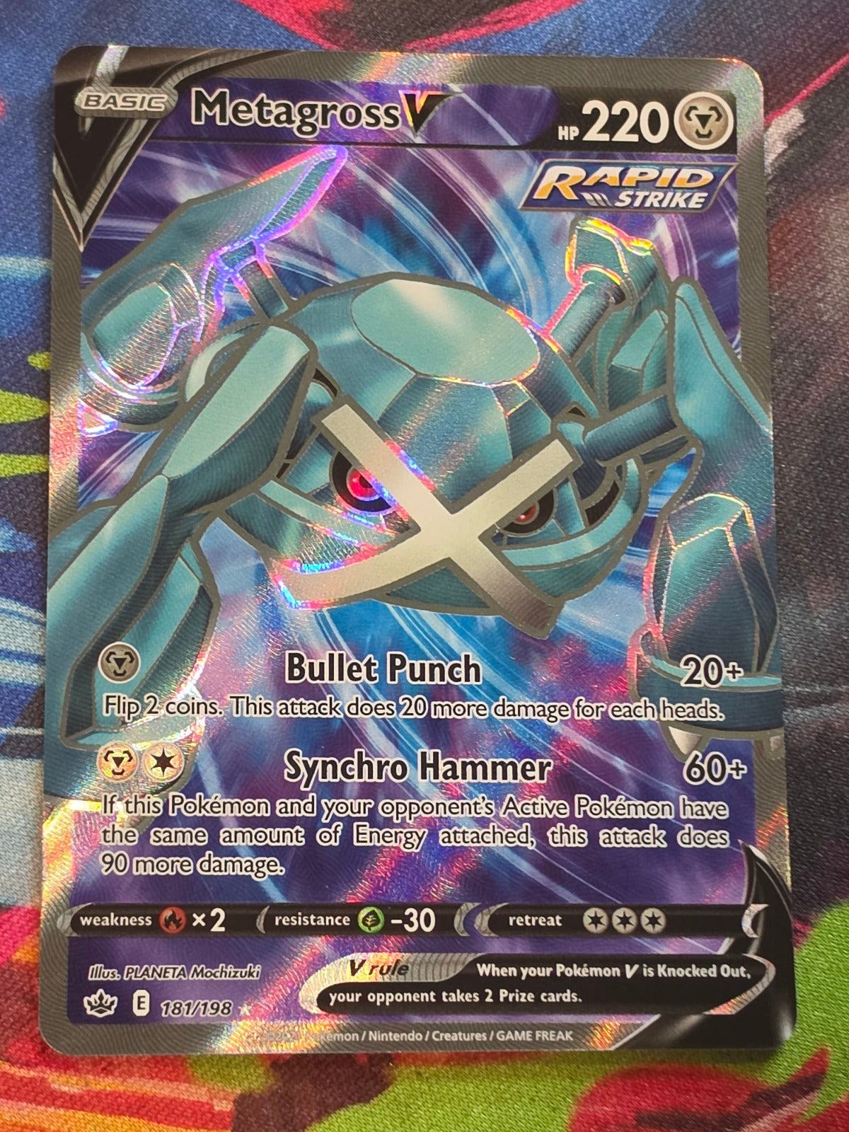 Metagross V (Full Art) Ultra Rare SWSH06: Chilling Reign 181/198 NM Pokemon