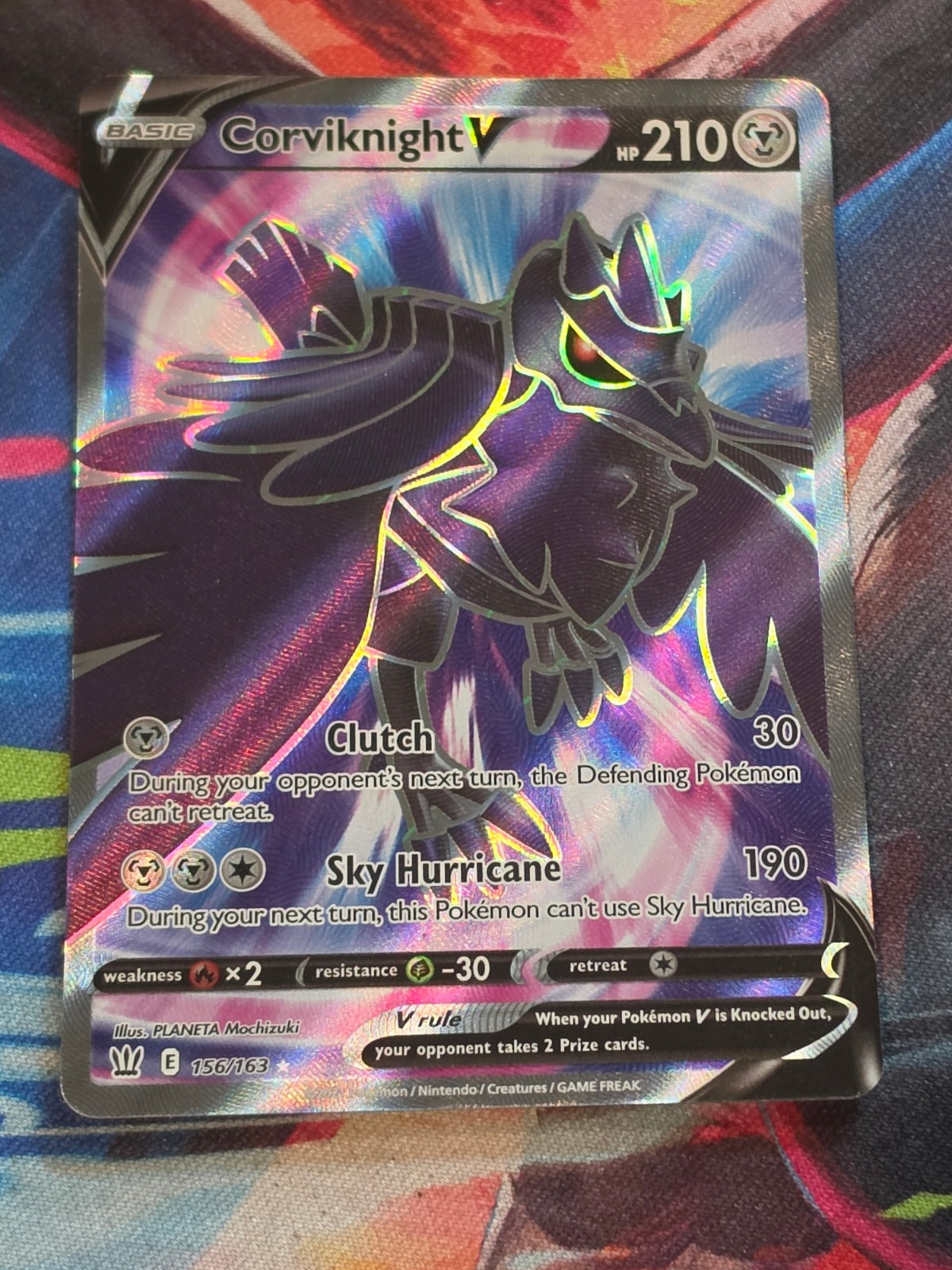 Corviknight V (Full Art) Ultra Rare SWSH05: Battle Styles 156/163 NM Pokemon