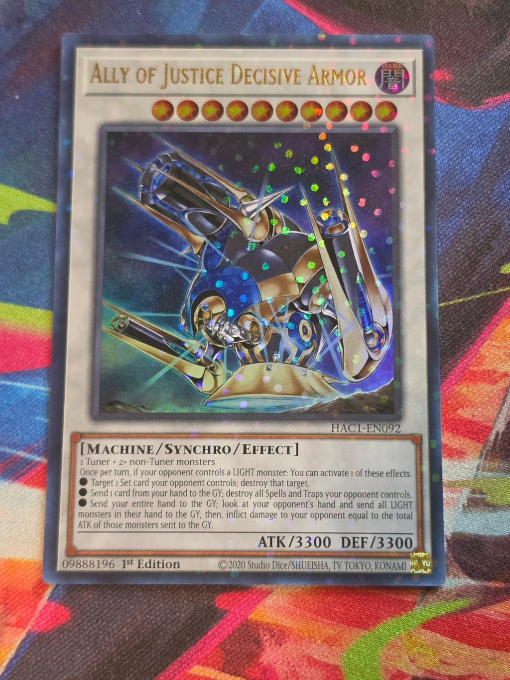 Ally of Justice Decisive Armor (Duel Terminal) Duel Terminal Technology Ultra Rare Hidden Arsenal: Chapter 1 HAC1-EN092 LP