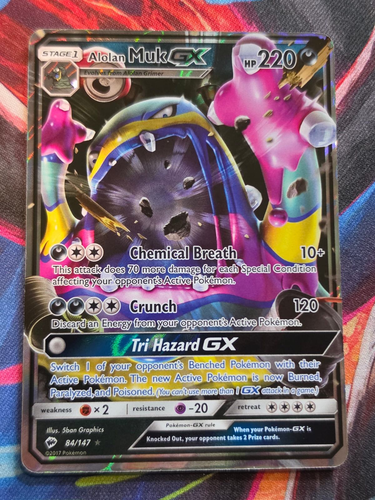 Alolan Muk GX Ultra Rare Burning Shadows 84/147 NM Pokemon