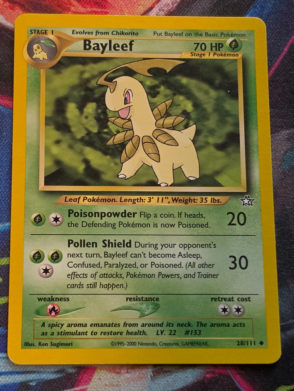 Bayleef (28) - 028/111 - Neo Genesis - Uncommon - Unlimited - LP Pokemon
