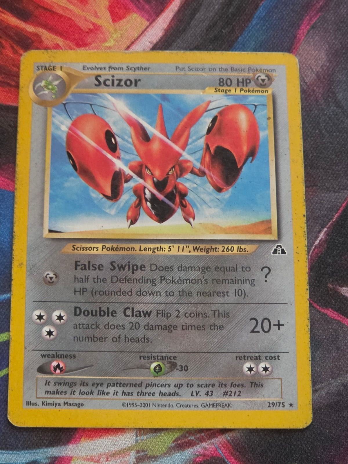 Scizor (29) Unlimited Rare Neo Discovery 29/75 HP Pokemon