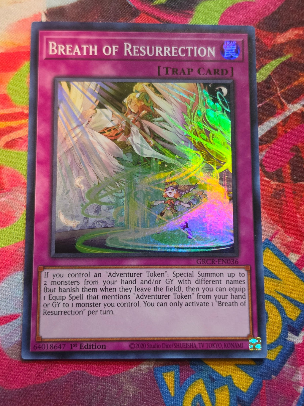 Breath of Resurrection Super Rare The Grand Creators GRCR-EN036 1st Edition NM Yu-Gi-Oh!
