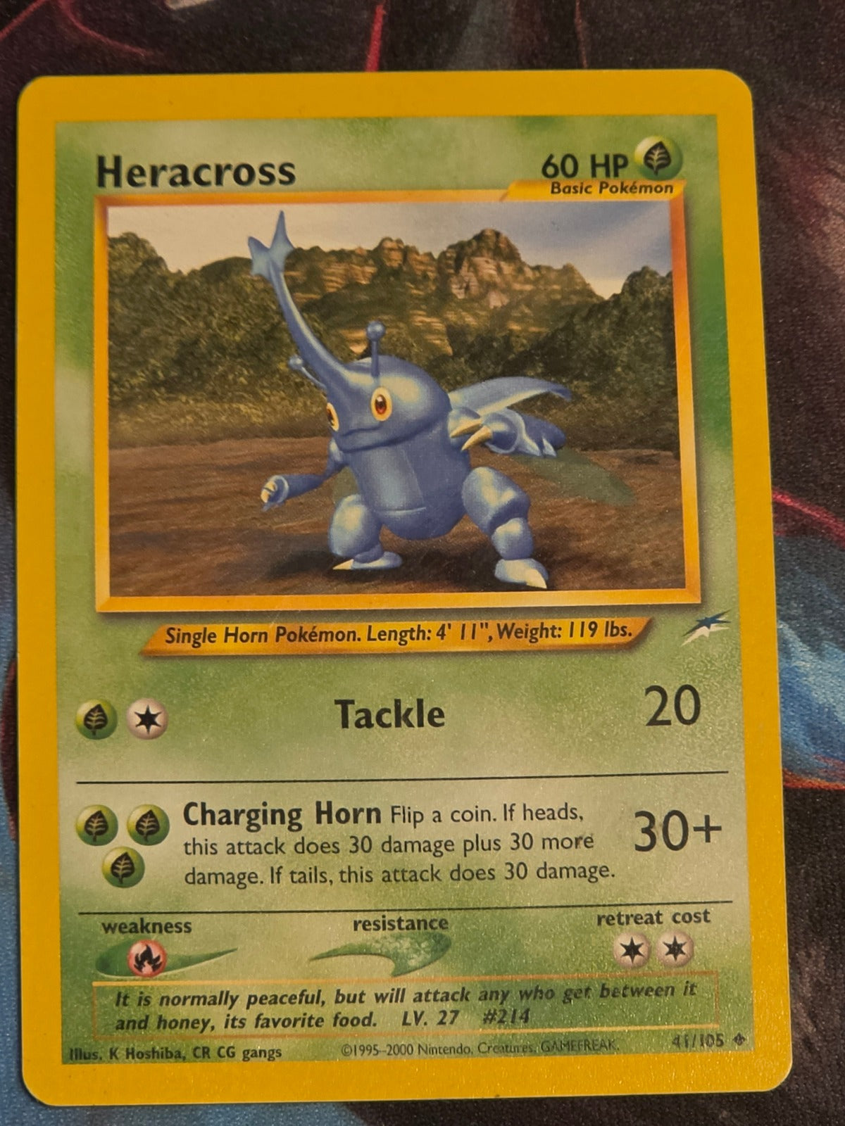 Heracross - 041/105 - Neo Destiny - Uncommon - Unlimited - LP Pokemon