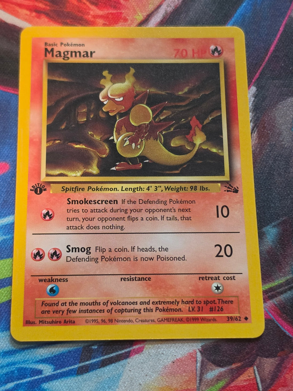Magmar 1st Edition Uncommon Fossil 39/62 NM-/LP+ Pokemon